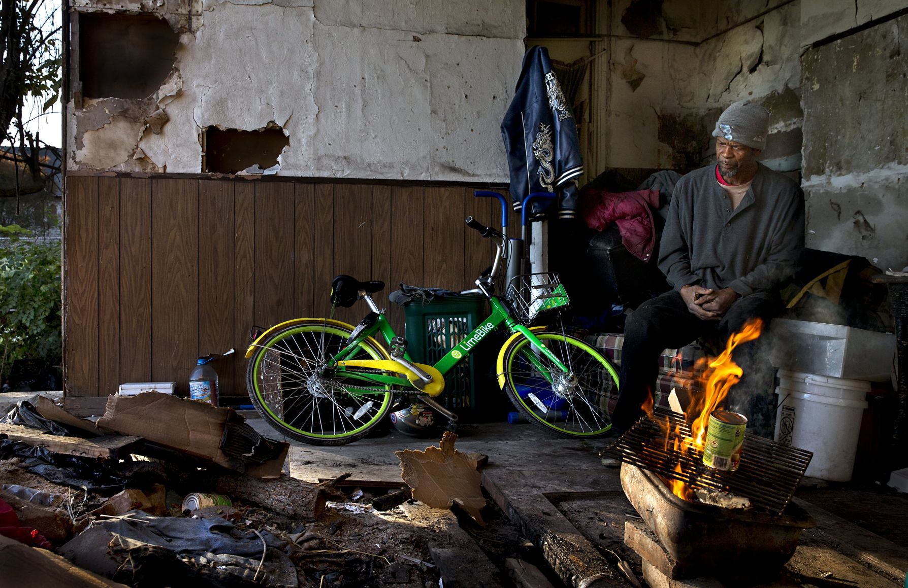 Decaying "dollhouse" offers closet for sleep, little else